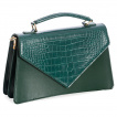 Sac  main rtro similicuir vert effet peau de crocodile - Banned