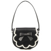 Sac a main similicuir noir style Rococo  noeud papillon