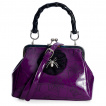 Sac  main similicuir violet  toile et araigne - Banned