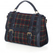 Sac à main style écossais à tartan bleu, rouge, vert, blanc