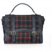 Sac à main style écossais à tartan bleu, rouge, vert, blanc