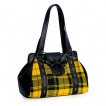 Sac  main tartan jaune  cranes et noeud chauve-souris - Banned