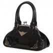 Sac  main verni noir  dcorations toiles d'araigne