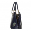 Sac  main vintage  Paon sur branche en fleurs - Bleu nuit