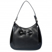 Sac MARLENE BOW noir à noeud papillon et bords laqués - Banned