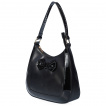 Sac MARLENE BOW noir à noeud papillon et bords laqués - Banned