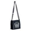 Sac noir  bandoulire  papillon squelette 