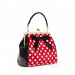 Sac rockabilly rouge  pois fermoir clic clac  - BANNED