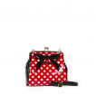 Sac rockabilly rouge  pois fermoir clic clac  - BANNED