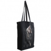 Sac shopping en toile à empreintes de pattes et poche chaton
