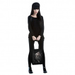 Sac shopping en toile à empreintes de pattes et poche chaton