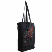 Sac shopping en toile à rose noire incandescente