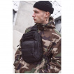 Sac ventral militaire noir à large bandoulière - Brandit