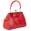 Sac Vintage Rouge  noeud Fermoir clic clac  - BANNED