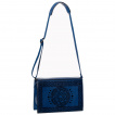Sacoche similicuir imitation grimoire - Bleu et noir - Banned