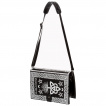Sacoche similicuir imitation grimoire - Noir et blanc - Banned