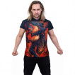 T-shirt de sport / football homme  Dragon dbordant de lave
