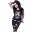 T-shirt dbardeur (2en1)  chien avec collier tte de mort