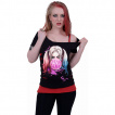 T-shirt dbardeur (2en1) femme HARLEY QUINN - MAD LOVE (licence officielle)