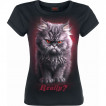 T-shirt enfant fille à chat pas content style