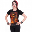 T-shirt femme à Dragon débordant de lave