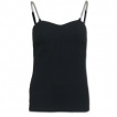 T-shirt femme gothique noir élégant avec bretelles à chaines