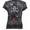 T-shirt femme imitation tenue gothique Metal Bikeuse