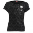 T-shirt femme  imprim cranes faon florale