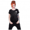 T-shirt femme  imprim cranes faon florale