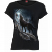 T-shirt femme  loup en fort et attrape rves amrindien