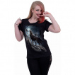 T-shirt femme  loup en fort et attrape rves amrindien