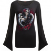 T-Shirt femme à manches amples longues à Catrina mexicaine et serpent
