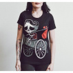 T-shirt femme  petit squelette sur un canon 