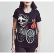 T-shirt femme à petit squelette sur un canon