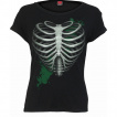 T-shirt femme phosphorescent  cage thoracique en coeur