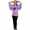 T-shirt femme pourpre à rose sanglante et symbole tribal