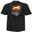 T-shirt gothique homme avec moto  roues de feu