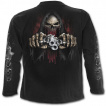 T-shirt gothique homme  manches longues avec La Mort pointant ses pistolets