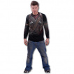 T-shirt gothique homme  manches longues avec motif imitation tenue de mercenaire