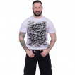 T-shirt gothique homme  mur de crane TWISTED SKULLS - Blanc