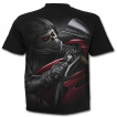 T-shirt homme avec biker dmon sur moto rouge sang