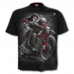 T-shirt homme biker à moto custum et crane mexicain