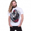 T-shirt homme blanc à Catrina mexicaine et serpent