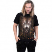 T-shirt homme coton Bio  loup hurlant dans les arbres et pleine lune