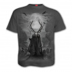 T-shirt homme  crane chamanique - gris