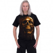 T-shirt homme à crane et croix d'or fondus