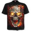T-shirt homme gothique rock à crane explosif