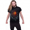 T-shirt homme à crane flamboyant STEAMPUNK SKULL