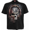 T-shirt homme  crane horloge et Faucheuse appelant  elle