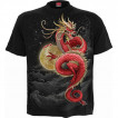 T-shirt homme à dragon asiatique tenant la lune
